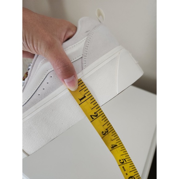 Vans Knu Stack White Chunky Platform Sneakers VN000CRS448 Women's 6.5‎ Men's 5 - Picture 7 of 9